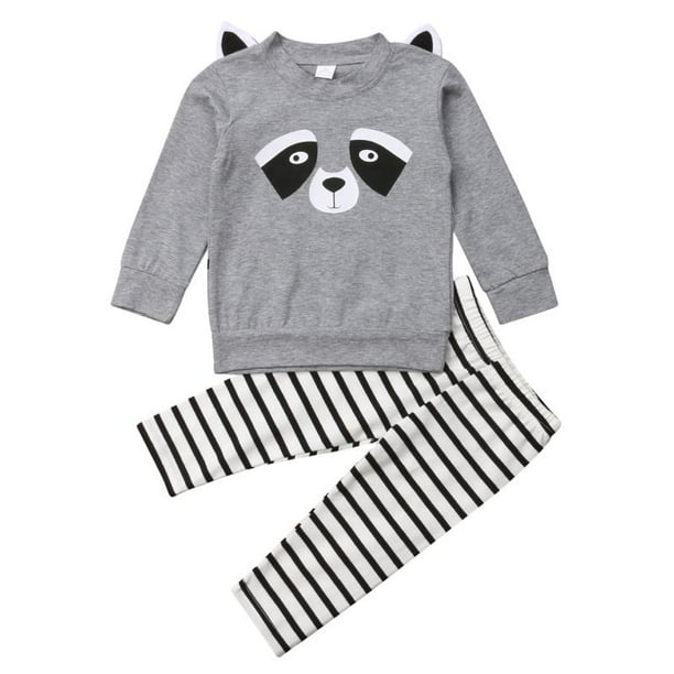 Striped Maxi Skirts Dress Autumn Clothing Set Kids Girl Boho Outfits Fly Sleeve Shirts Top